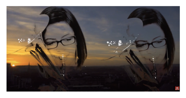Website picture of a woman playing tenor horn, next to another near-identical image of the same person. The link goes to her performance video.